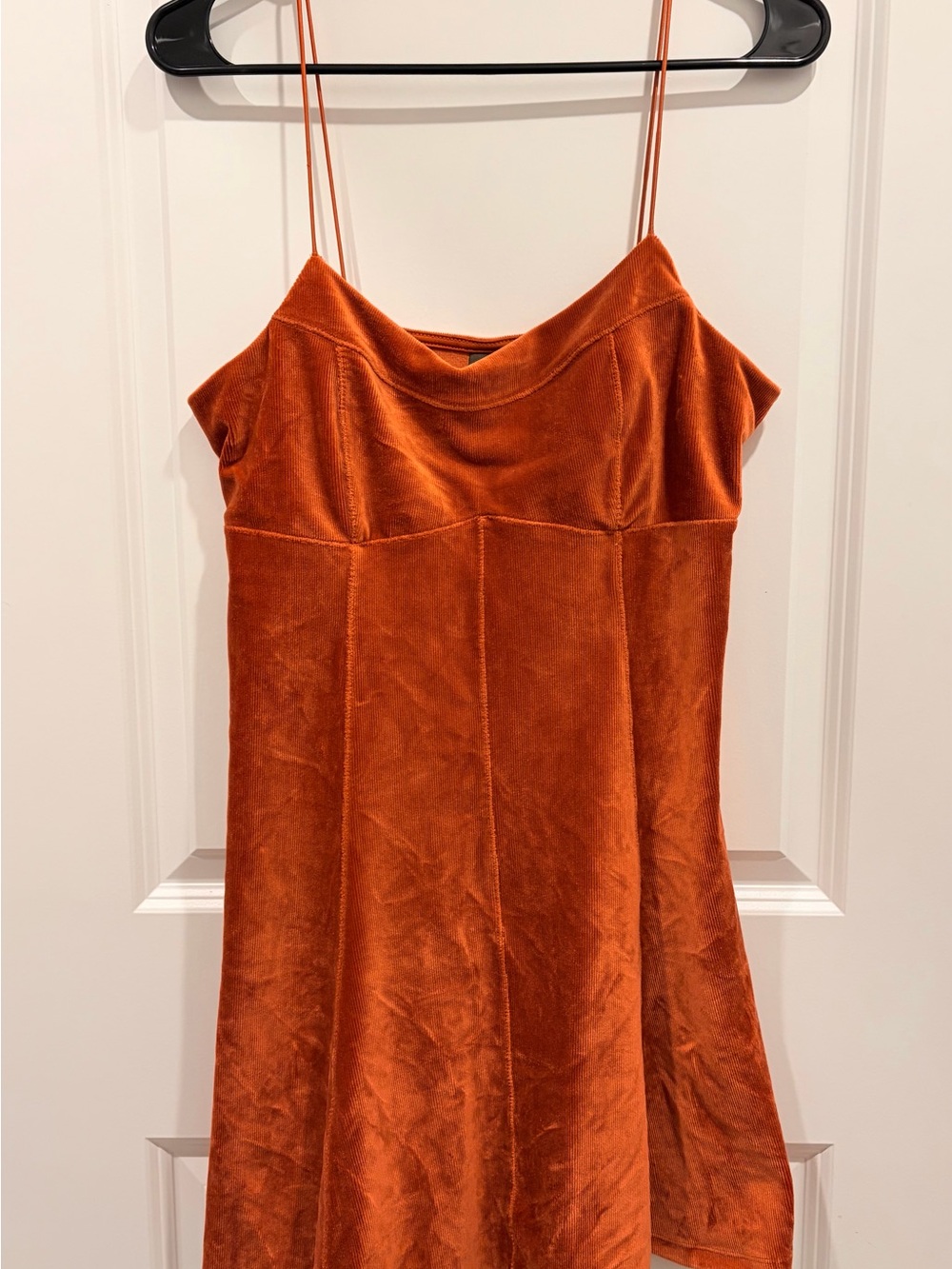 wild fable Velvet Spaghetti Strap Camisole Dress - Rust Orange